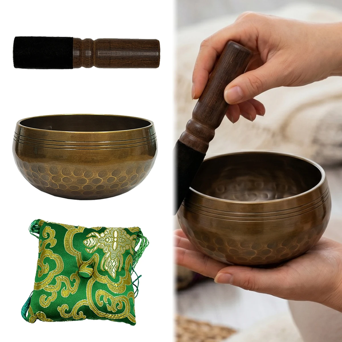Miwayer 9cm Tibetan Singing Bowl Set – Bronze Copper Alloy, 233g, with 10cm Cushion & 12.5cm Mallet, for Meditation / Yoga
Miwayer 9cm Tibetan Singing Bowl Set – Bronze Copper Alloy, 233g, with 10cm Cushion & 12.5cm Mallet, for Meditation / Yoga