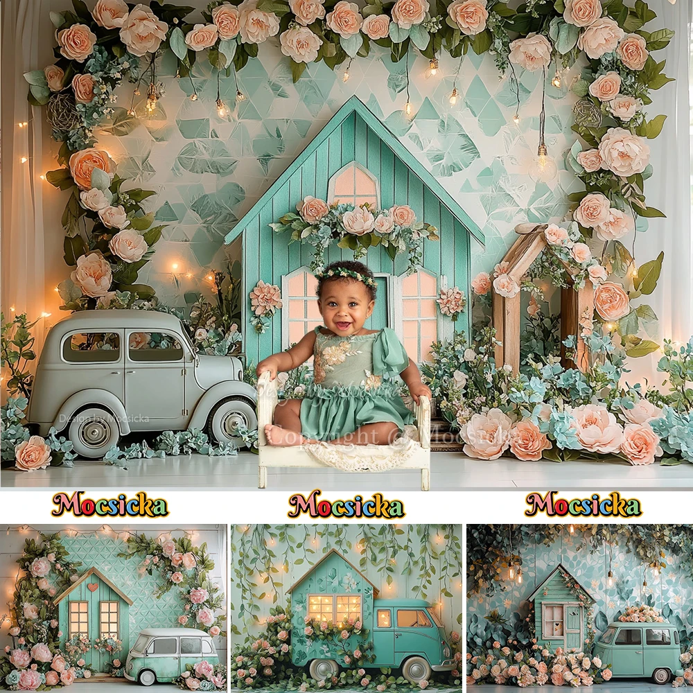 Mocsicka Spring Photography Background Green Bus Flower Wooden House Backdrop Girls Kids Baby Show Birthday Party Photo Studio
Mocsicka Spring Photography Background Green Bus Flower Wooden House Backdrop Girls Kids Baby Show Birthday Party Photo Studio