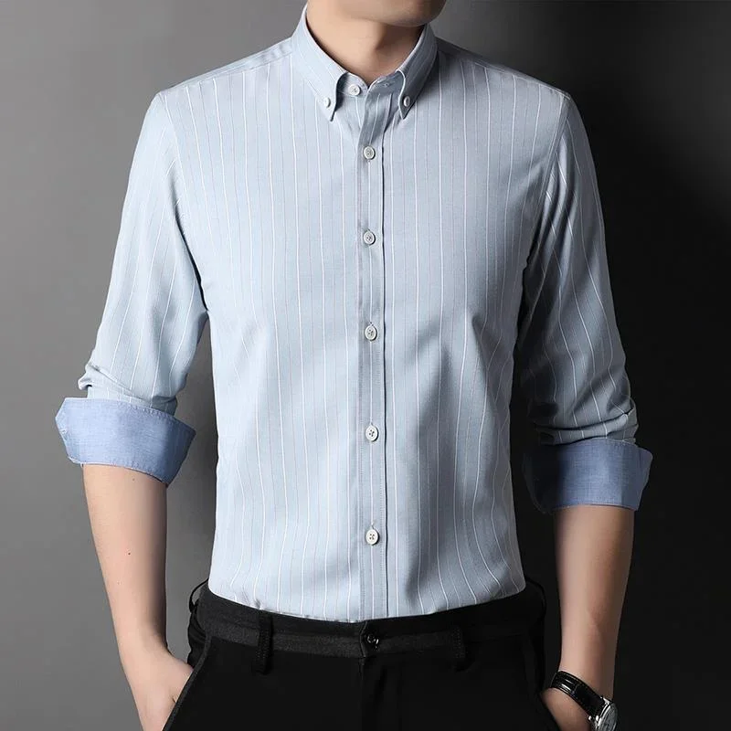 Top Grade New Fashion Brand Vertical Stripes Button Down Shirts 2023 Men Slim Fit Shirt Long Sleeve Casual Mens Clothing
Top Grade New Fashion Brand Vertical Stripes Button Down Shirts 2023 Men Slim Fit Shirt Long Sleeve Casual Mens Clothing