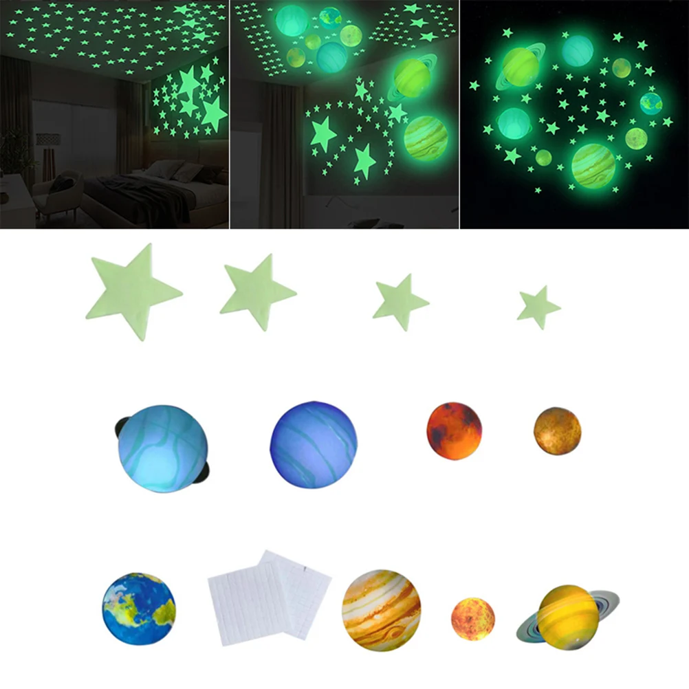 1 Set Room Luminous Wall Stickers Decals Paste for Decor (Planet + 100pcs Star)
1 Set Room Luminous Wall Stickers Decals Paste for Decor (Planet + 100pcs Star)