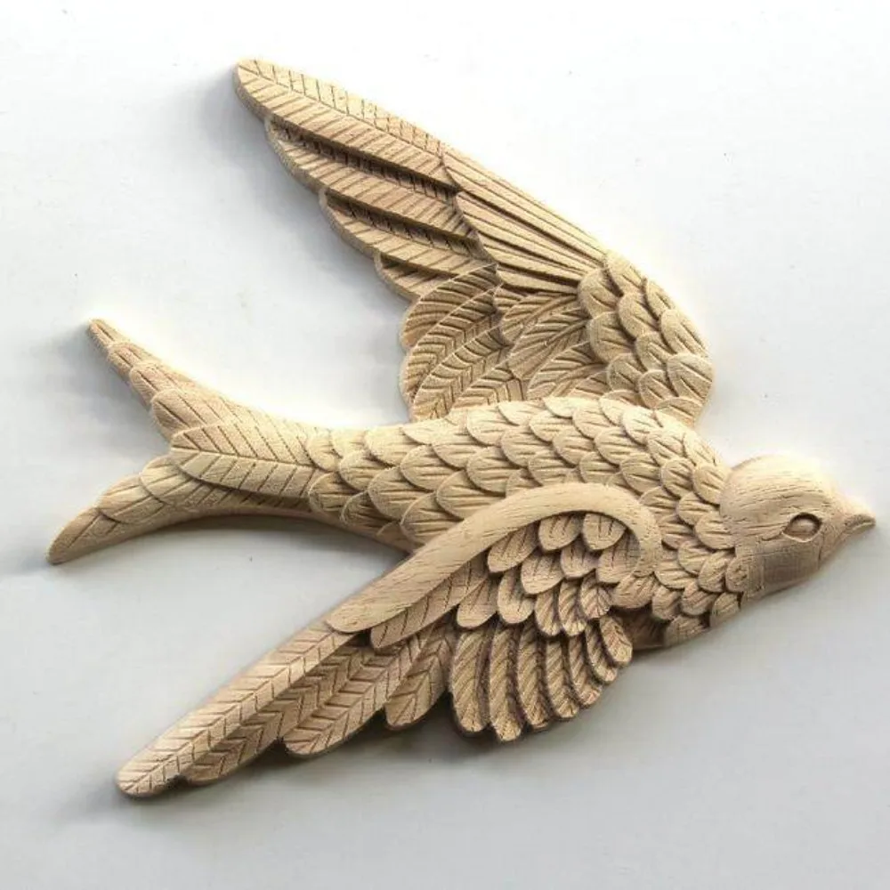 Wood Carving Small Swallow Solid Wood Relief Flower Piece Furniture Background Wall Decoration Flying Bird for DIY Craft
Wood Carving Small Swallow Solid Wood Relief Flower Piece Furniture Background Wall Decoration Flying Bird for DIY Craft