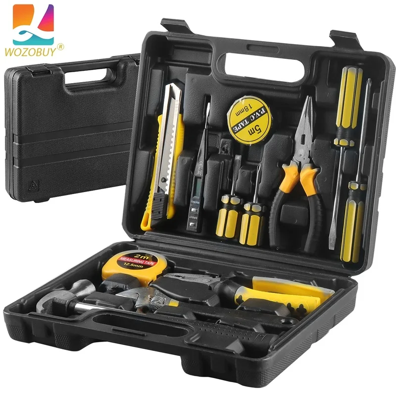 8/9/12/13-Piece Household Hand Tool Kit with Plastic Toolbox for Car and Home Repair
8/9/12/13-Piece Household Hand Tool Kit with Plastic Toolbox for Car and Home Repair