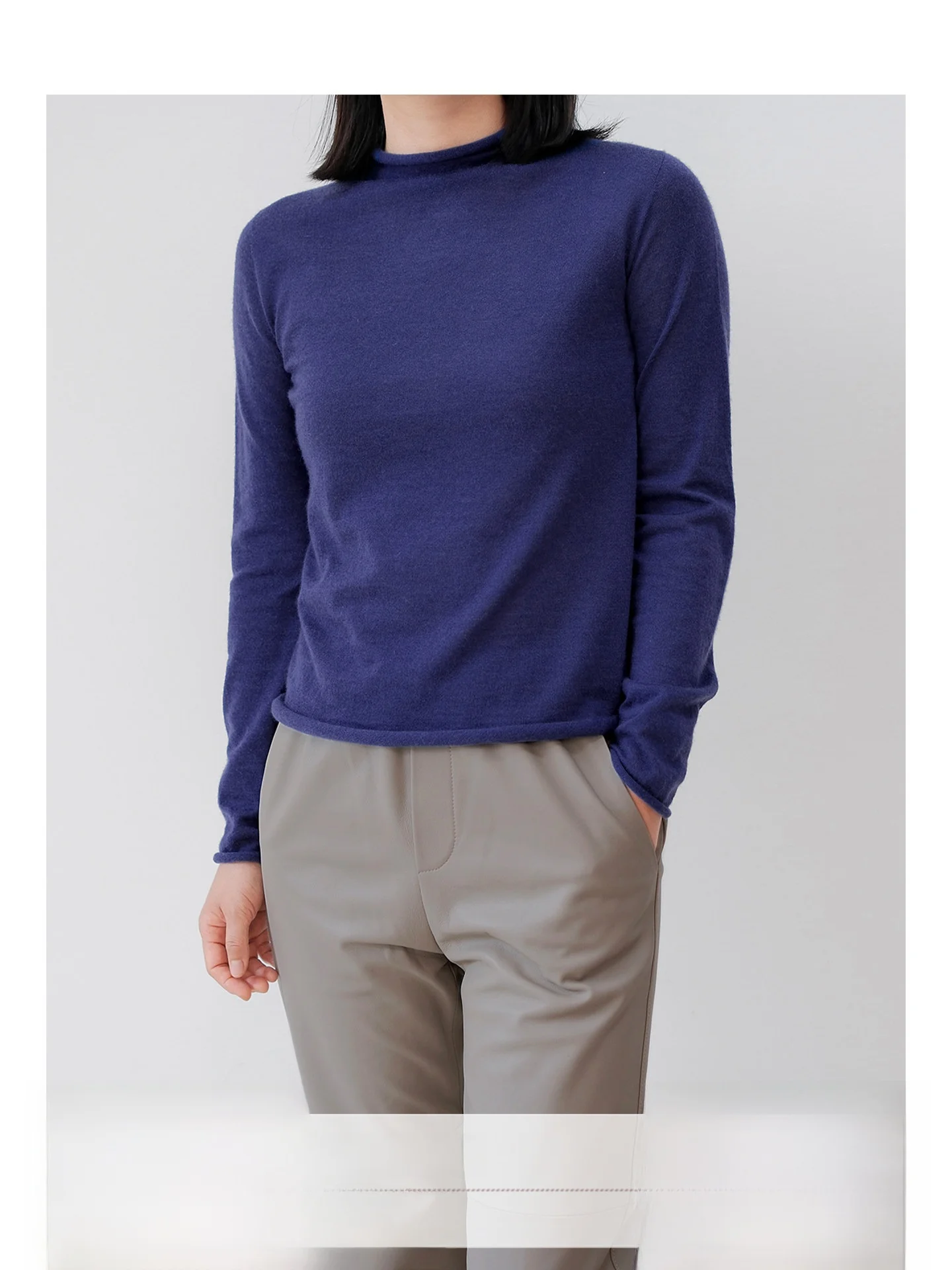 Вязаный топ с высоким воротником для осени и зимы, базовый слой для повседневной носки, влагоотводящий, с длинными рукавами, однотонный
Вязаный топ с высоким воротником для осени и зимы, базовый слой для повседневной носки, влагоотводящий, с длинными рукавами, однотонный