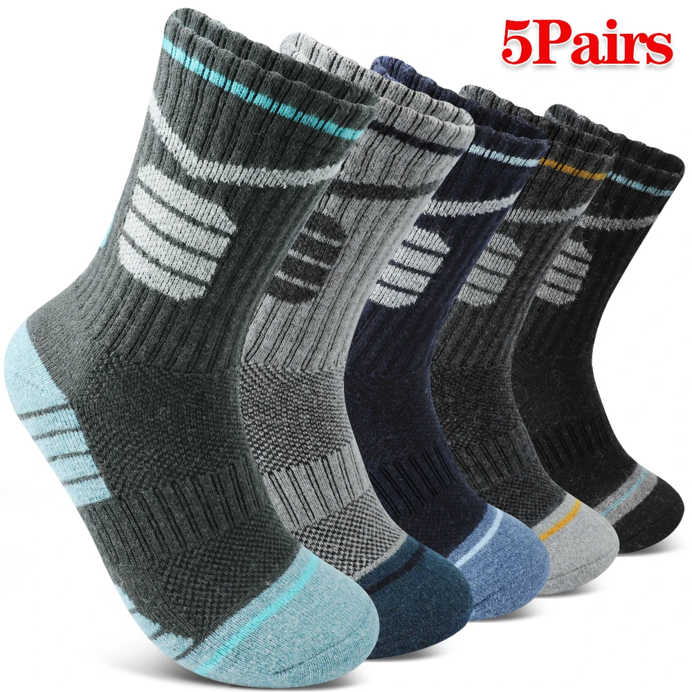 5 Pairs Men Wool Socks Geometric Patterns Mid-calf Socks Thermal Winter Warm Outdoor Socks Suitable for Skiing Hiking Climbing
5 Pairs Men Wool Socks Geometric Patterns Mid-calf Socks Thermal Winter Warm Outdoor Socks Suitable for Skiing Hiking Climbing
