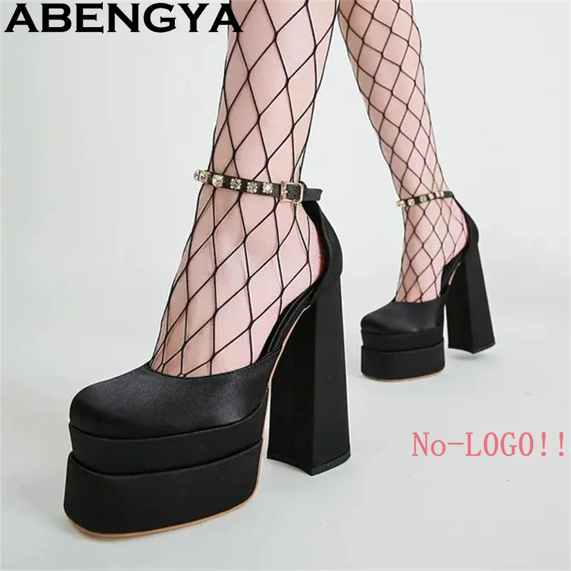 ABENGYA Platform Chunky High Heel Shoes Thick Sole Satin Ankle Buckle Pumps Fashion Week Shoes Summer Bride Dress Shoes Women
ABENGYA Platform Chunky High Heel Shoes Thick Sole Satin Ankle Buckle Pumps Fashion Week Shoes Summer Bride Dress Shoes Women