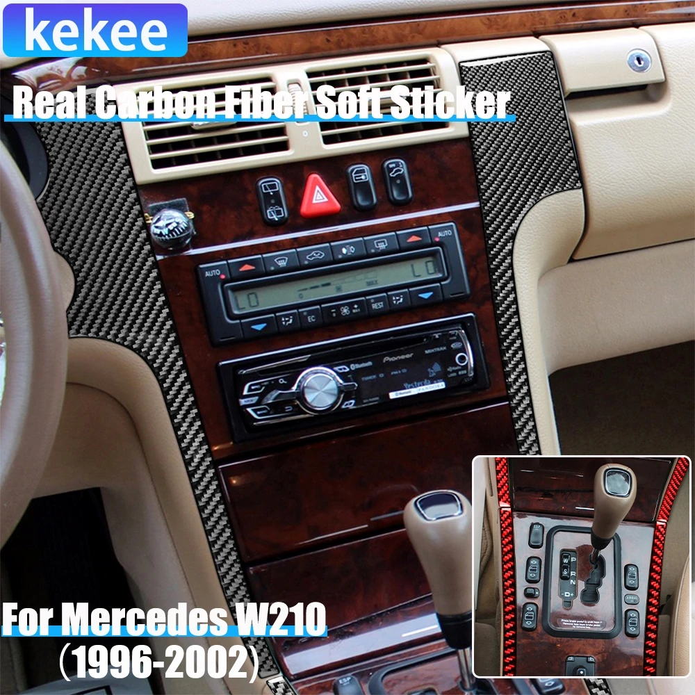 Carbon Fiber Car Accessories Center Gear Strip Cover Soft Sticker For Mercedes W210 E Class 1996 1997 1998 1999 2000 2001 2002 
Carbon Fiber Car Accessories Center Gear Strip Cover Soft Sticker For Mercedes W210 E Class 1996 1997 1998 1999 2000 2001 2002