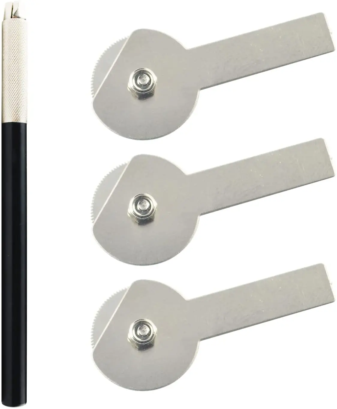 JOYSTAR Model Rivet Maker Tool with 2 Sets of 3 Different Tooth Pitch Wheels for Rivet Rows
JOYSTAR Model Rivet Maker Tool with 2 Sets of 3 Different Tooth Pitch Wheels for Rivet Rows