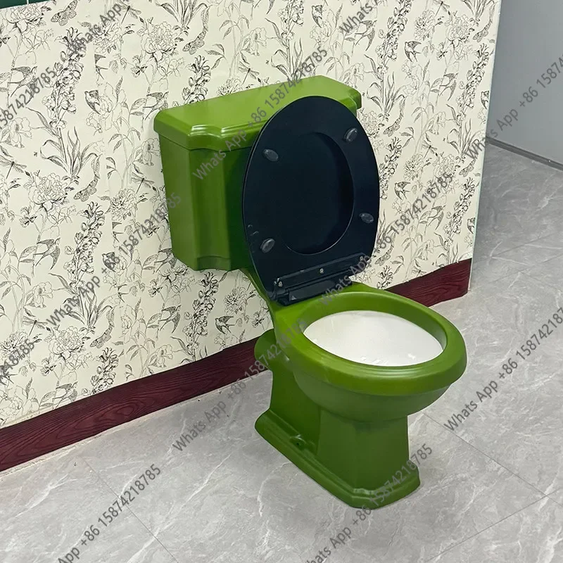X65 English Vintage Wall Row Toilet Rear Drain Toilet Side Drain Grass Green French Vintage Straight Flush Toilet
X65 English Vintage Wall Row Toilet Rear Drain Toilet Side Drain Grass Green French Vintage Straight Flush Toilet