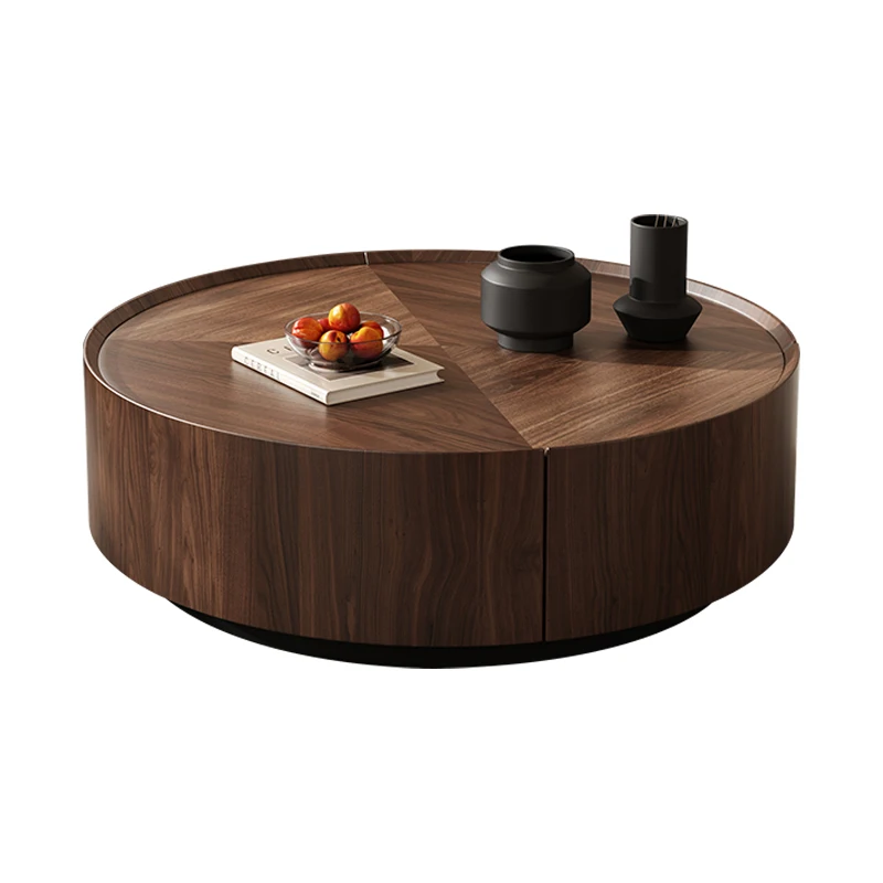 Mid-century modern style walnut bark wood frame round coffee table modern simple living room storage coffee table
Mid-century modern style walnut bark wood frame round coffee table modern simple living room storage coffee table