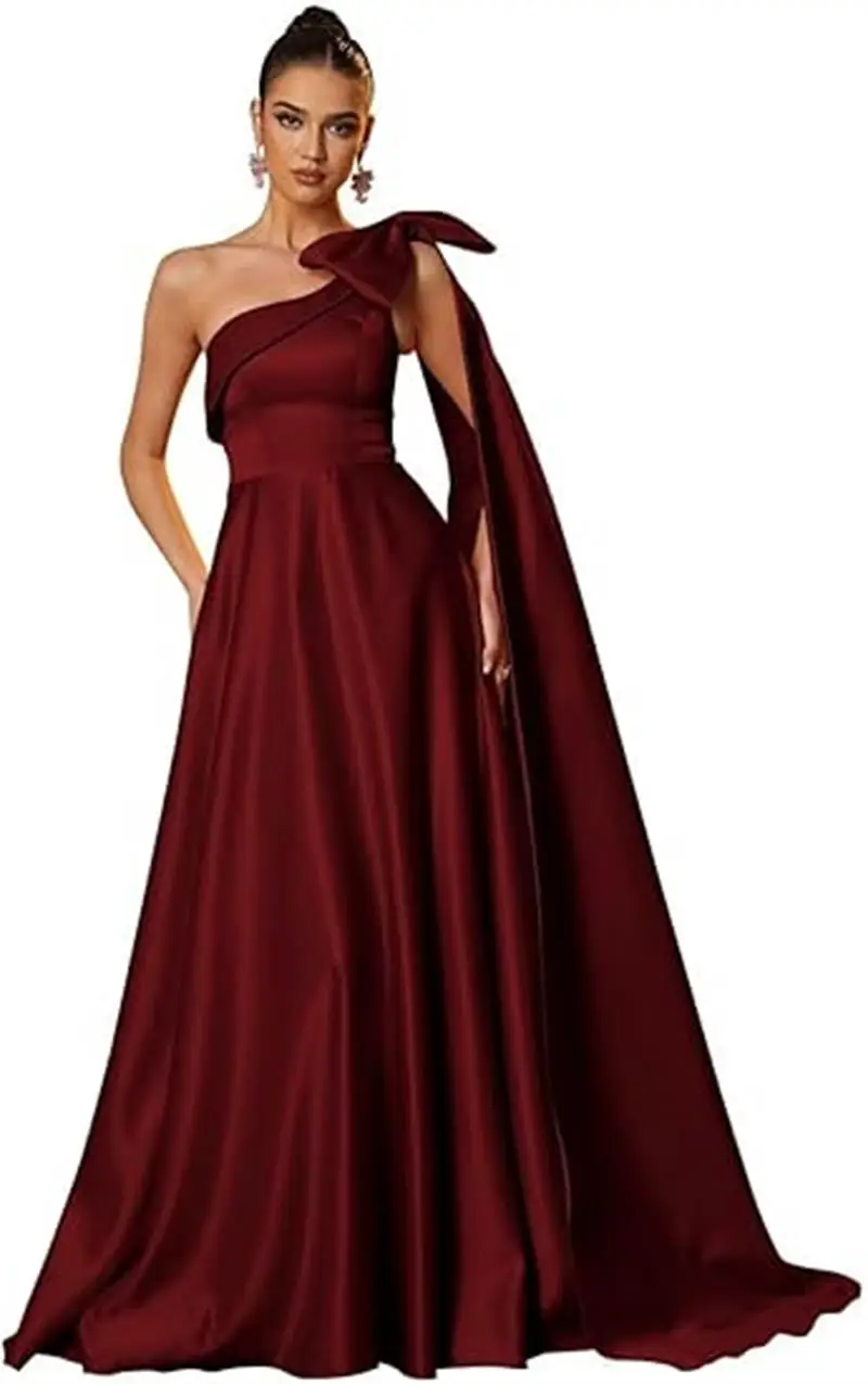 Customized One Shoulder Satin Prom Dresses Long Strapless Formal Evening Party Gown Elegant Bow Tied Ball Gown
Customized One Shoulder Satin Prom Dresses Long Strapless Formal Evening Party Gown Elegant Bow Tied Ball Gown