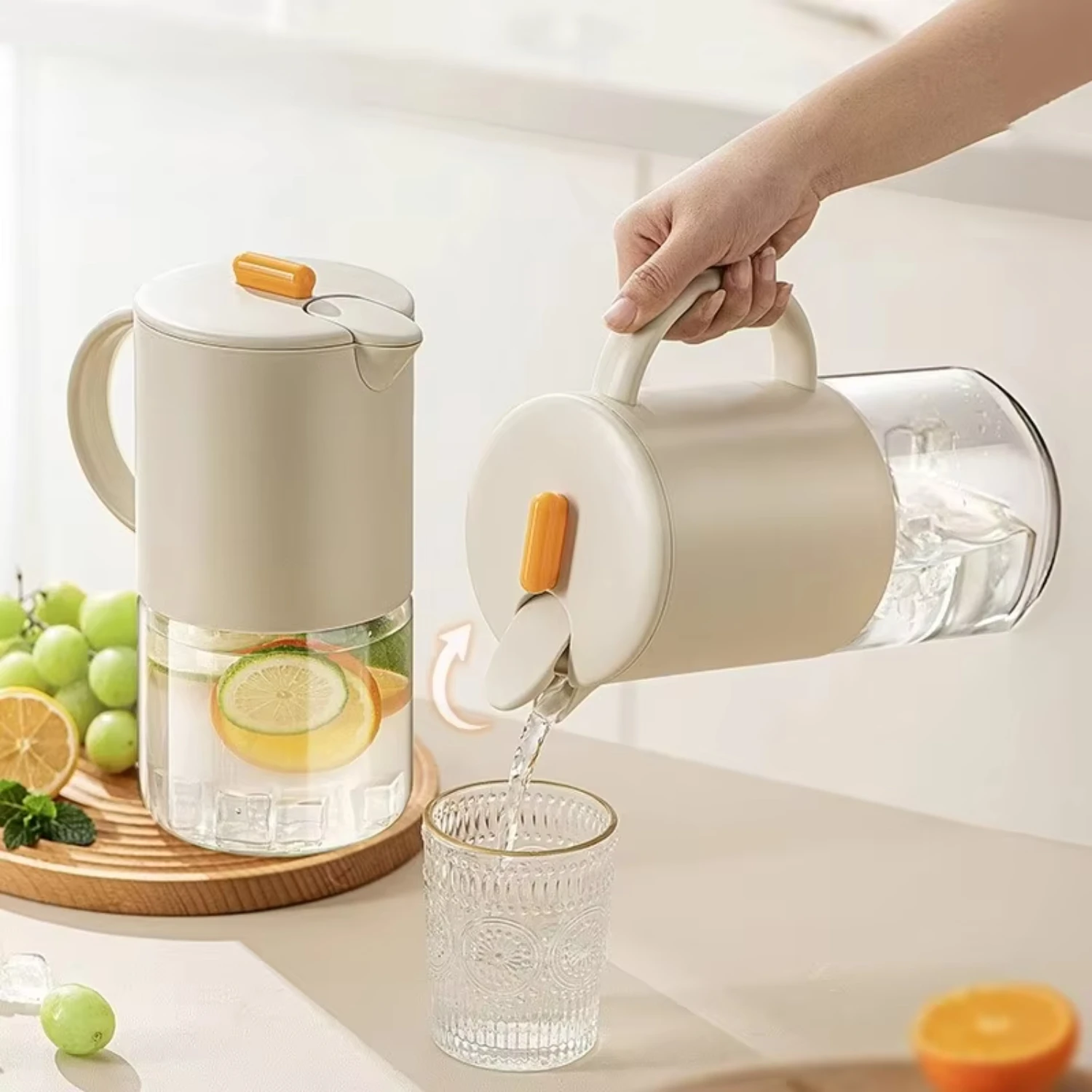 1800ML Portable Glass Water Jug With Lid And Kitchen Coffee Pot With Handle Coffee Tea Kettle Coffeeware Teaware
1800ML Portable Glass Water Jug With Lid And Kitchen Coffee Pot With Handle Coffee Tea Kettle Coffeeware Teaware