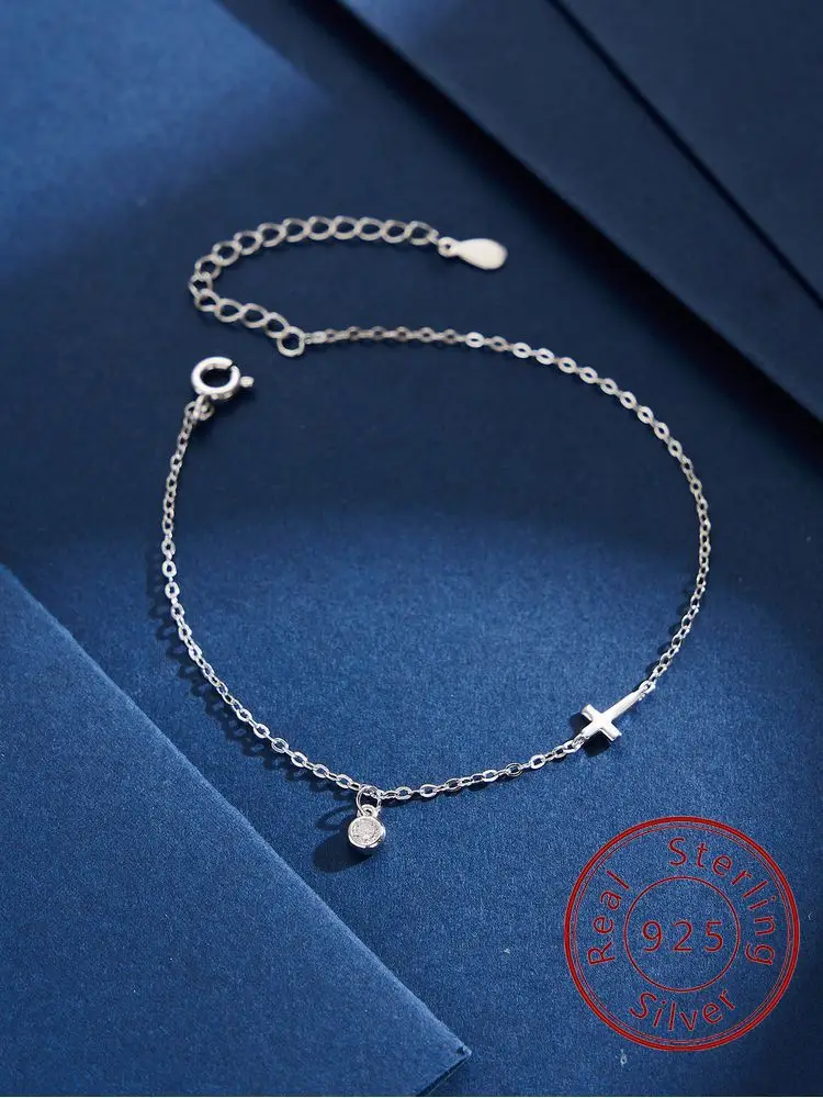 925 Sterling Silver Elegant Cross Shaped Zircon Bracelet For Women Anniversary Party Fashion High Quality Fine Jewelry Gifts
925 Sterling Silver Elegant Cross Shaped Zircon Bracelet For Women Anniversary Party Fashion High Quality Fine Jewelry Gifts
