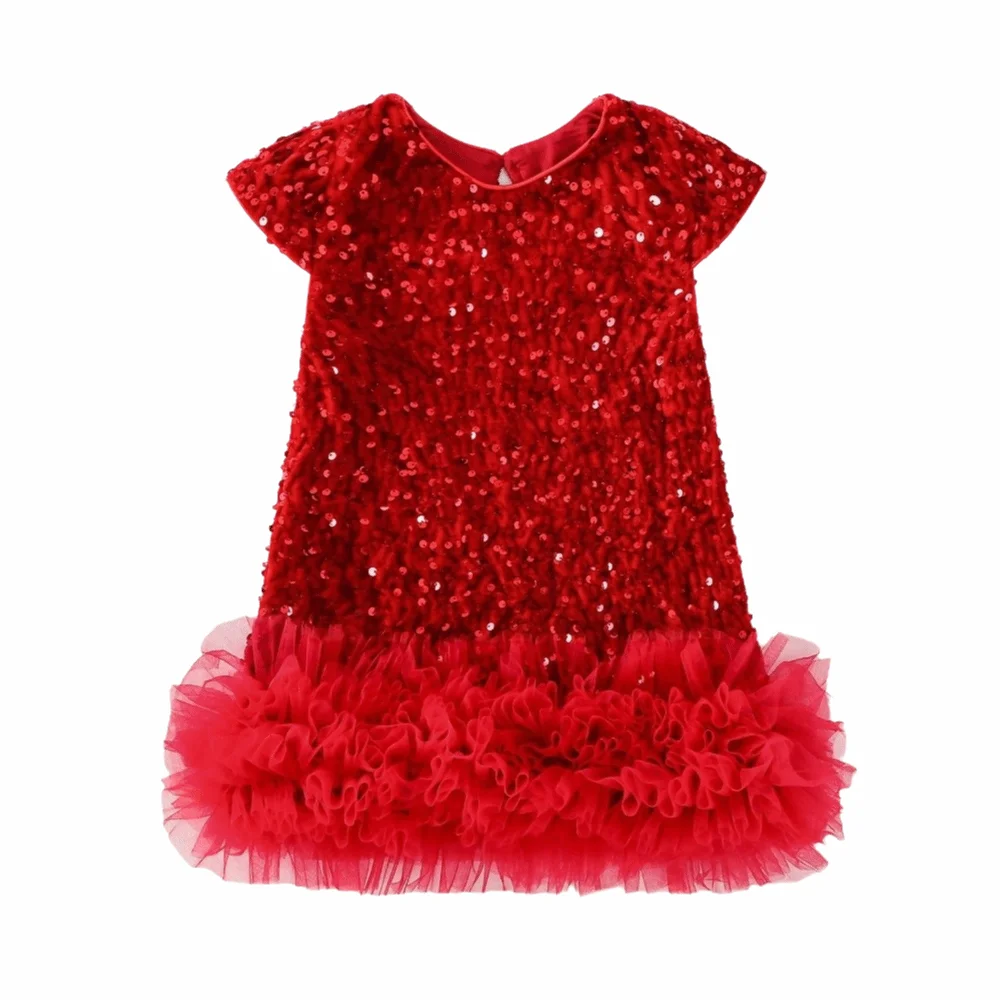 New Short Sleeved Girls Sequined Vest Skirt Mesh Fluffy Sequin Girls Dress Sparkly Elegant Princess Tutu Dress Birthday Party
New Short Sleeved Girls Sequined Vest Skirt Mesh Fluffy Sequin Girls Dress Sparkly Elegant Princess Tutu Dress Birthday Party