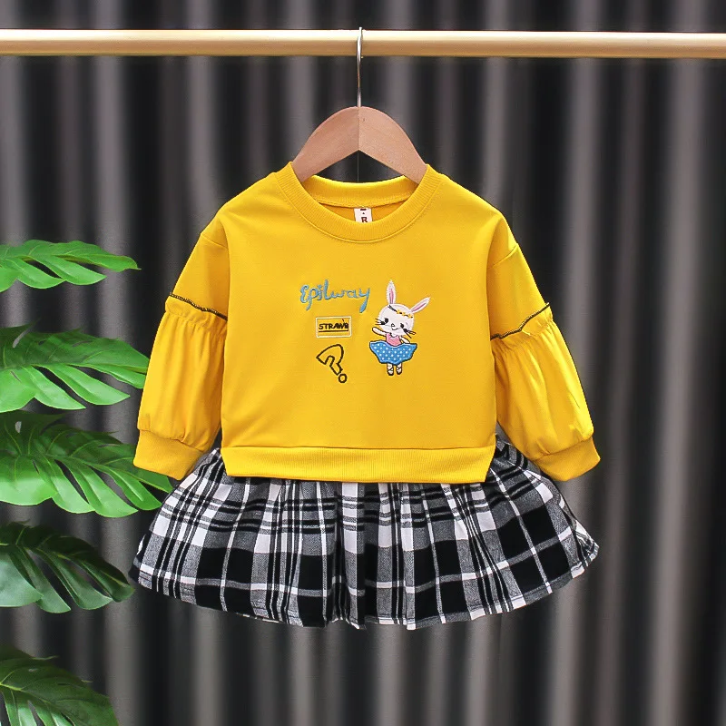 Baby Girl Clothes Dress Kid Sweater Dress Outfit Long Sleeve O-neck Pullover Children Dress Toddler Clothing Plaid Costume A882
Baby Girl Clothes Dress Kid Sweater Dress Outfit Long Sleeve O-neck Pullover Children Dress Toddler Clothing Plaid Costume A882