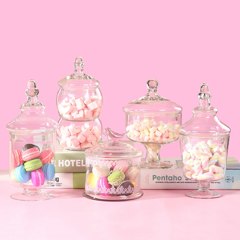 Glass Candy Jar Transparent with Lid Grains Storage European Home Miscellaneous Box Bottles
Glass Candy Jar Transparent with Lid Grains Storage European Home Miscellaneous Box Bottles