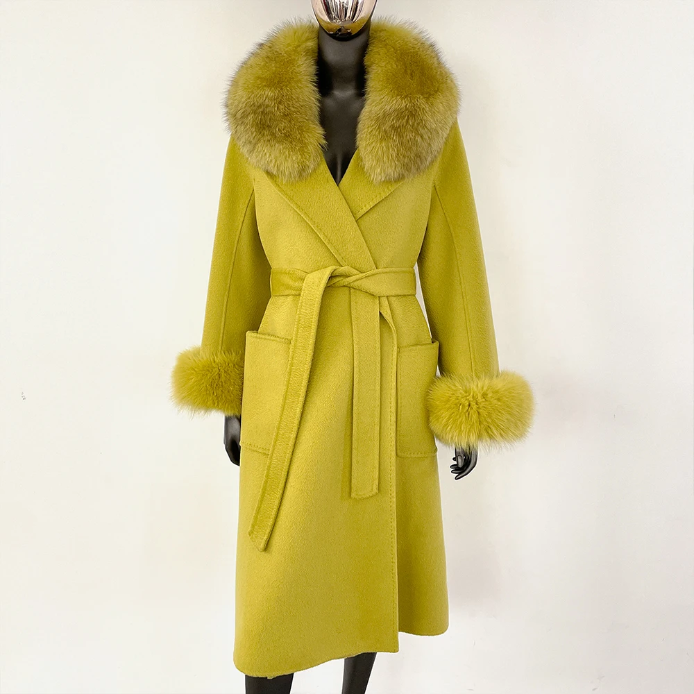 Real Fox Fur Collar Woolen Coat Women's Autumn Winter Warm Natural Fur Coat Casual Wool Fur Jacket Fashion Long Fur Coat Women's
Real Fox Fur Collar Woolen Coat Women's Autumn Winter Warm Natural Fur Coat Casual Wool Fur Jacket Fashion Long Fur Coat Women's