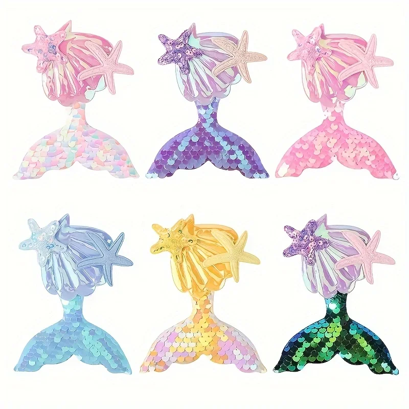 6pcs/set Shinying Mermaid Hairclips Girls Lovely Starfish Hairpin Baby Kids Bangs Decorative Hair Clip Cartoon Colorful Headwear
6pcs/set Shinying Mermaid Hairclips Girls Lovely Starfish Hairpin Baby Kids Bangs Decorative Hair Clip Cartoon Colorful Headwear