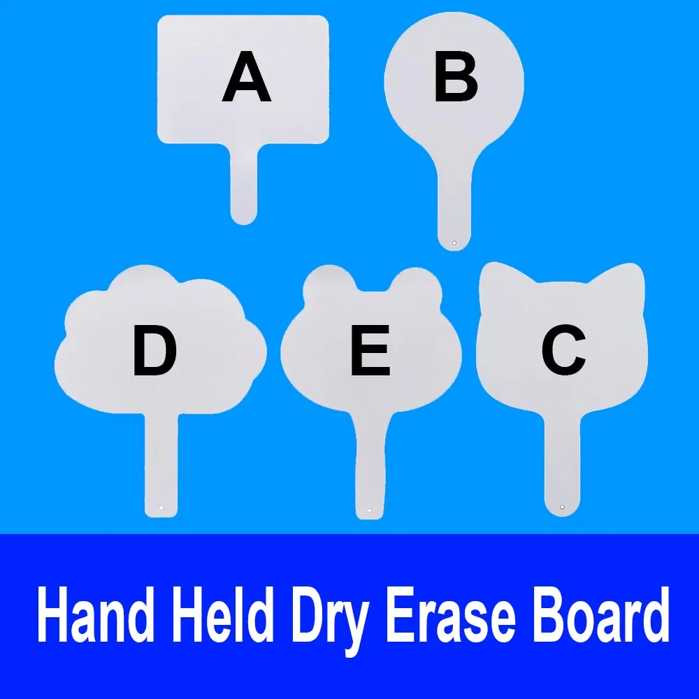 5 Pcs Hand-held Dry Erase Board Small White Board for Kids Teacher Teaching Aids with Black Dry Erase Marker Class Interaction
5 Pcs Hand-held Dry Erase Board Small White Board for Kids Teacher Teaching Aids with Black Dry Erase Marker Class Interaction
