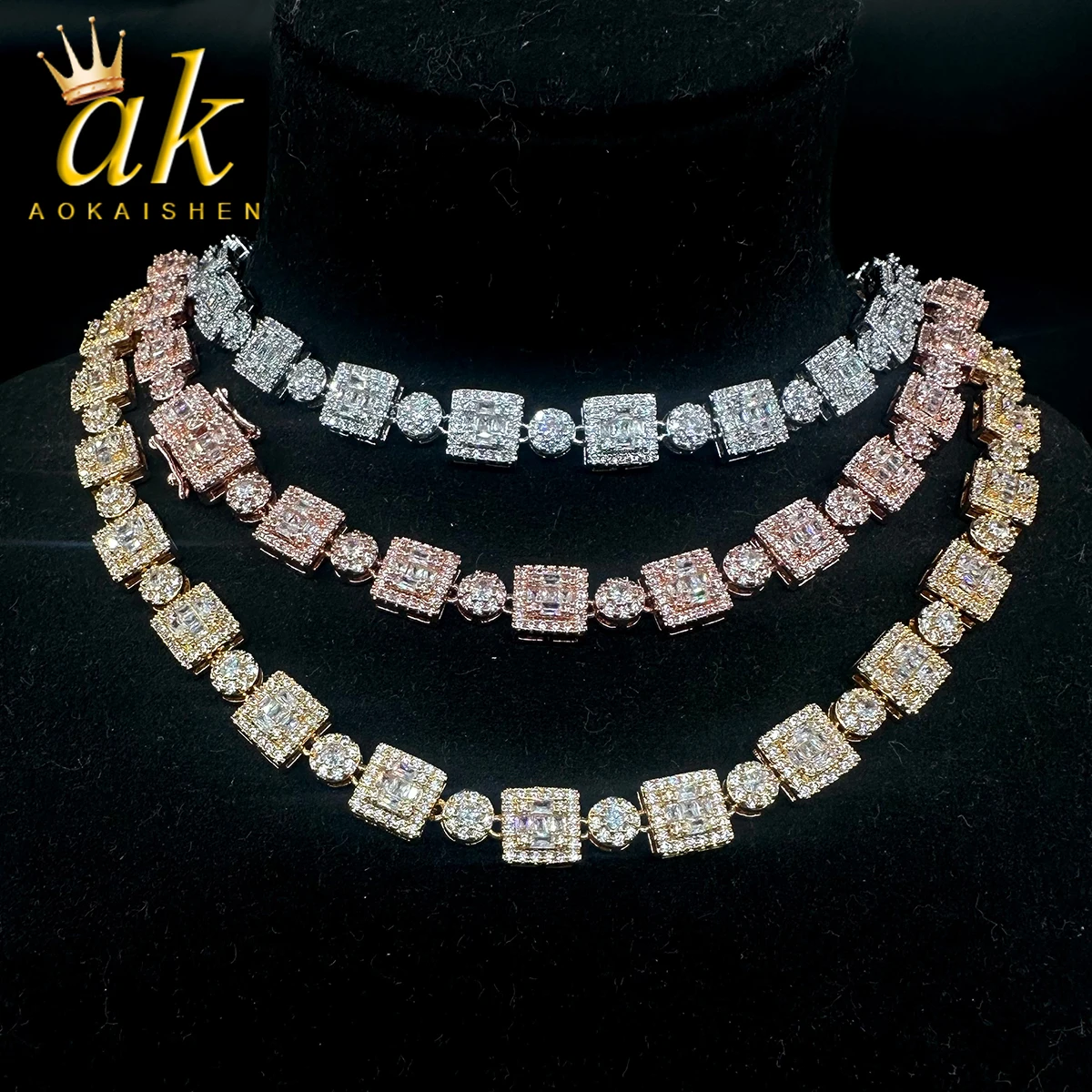 Aokaishen Icon Tennis Chain for Men Iced Out Necklace Choker Real Gold Plated Cubic Zirconia Hip Hop Jewelry
Aokaishen Icon Tennis Chain for Men Iced Out Necklace Choker Real Gold Plated Cubic Zirconia Hip Hop Jewelry