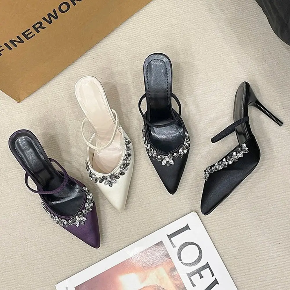 Женские двусторонние босоножки на высоком каблуке, летние уличные босоножки с острым носком и бриллиантами, весна-осень, новинка Sle
Женские двусторонние босоножки на высоком каблуке, летние уличные босоножки с острым носком и бриллиантами, весна-осень, новинка Sle