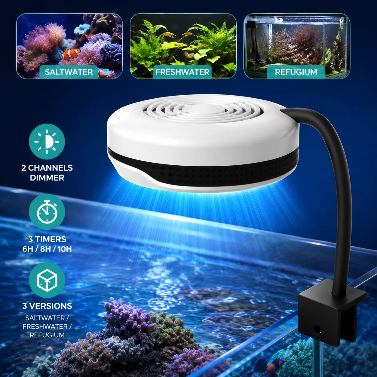 Spectra SP20 110-240V 20W Freshwater Refugium Saltwater Coral Reef Marine LED Aquarium Light for Nano Fish Tank
Spectra SP20 110-240V 20W Freshwater Refugium Saltwater Coral Reef Marine LED Aquarium Light for Nano Fish Tank