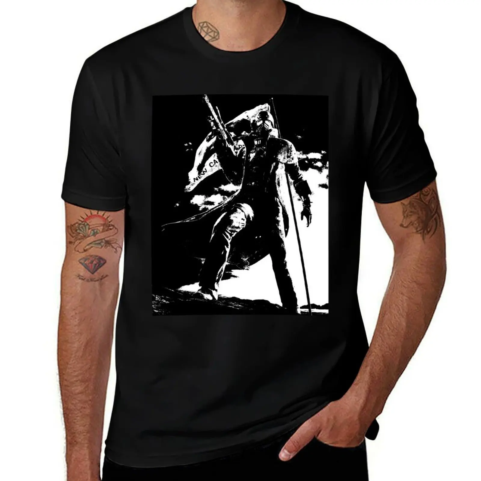 NCR Ranger flag high quality black and white T-Shirt Casual Everyday Short Sleeve T-Shirt
NCR Ranger flag high quality black and white T-Shirt Casual Everyday Short Sleeve T-Shirt