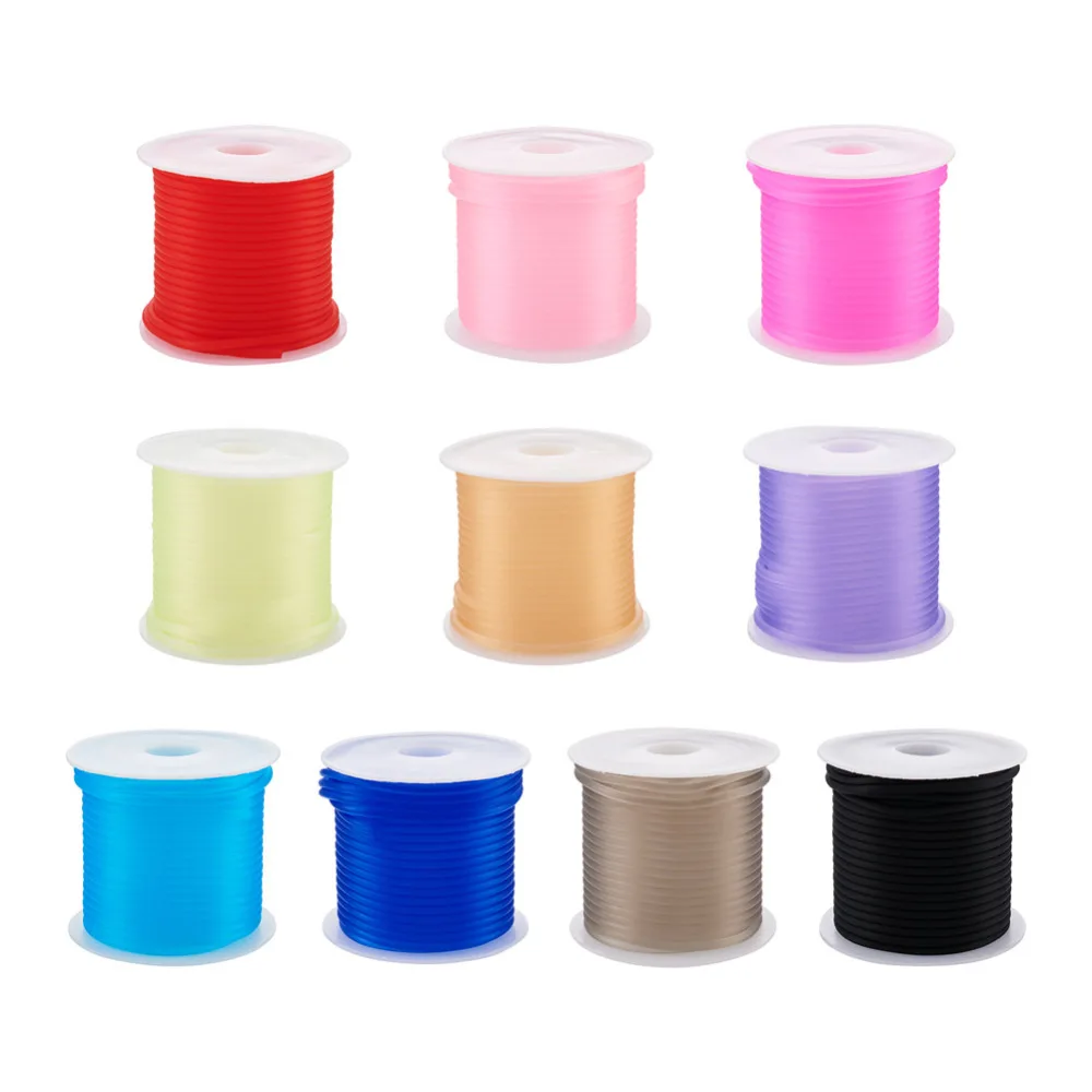 10 Colors 2mm Solid Rubber Cord Round Rubber Necklace Cord Rope for Tubing Bracelets Jewelry Making DIY Beading Crafts 5M/roll
10 Colors 2mm Solid Rubber Cord Round Rubber Necklace Cord Rope for Tubing Bracelets Jewelry Making DIY Beading Crafts 5M/roll