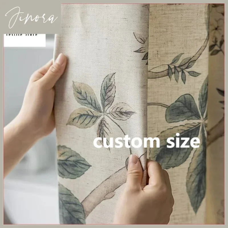 American Pastoral Gray Plant Leaf Cotton And Linen Blackout Curtains For Bedroom Beige Original Hemp Window Treatment Drapes
American Pastoral Gray Plant Leaf Cotton And Linen Blackout Curtains For Bedroom Beige Original Hemp Window Treatment Drapes