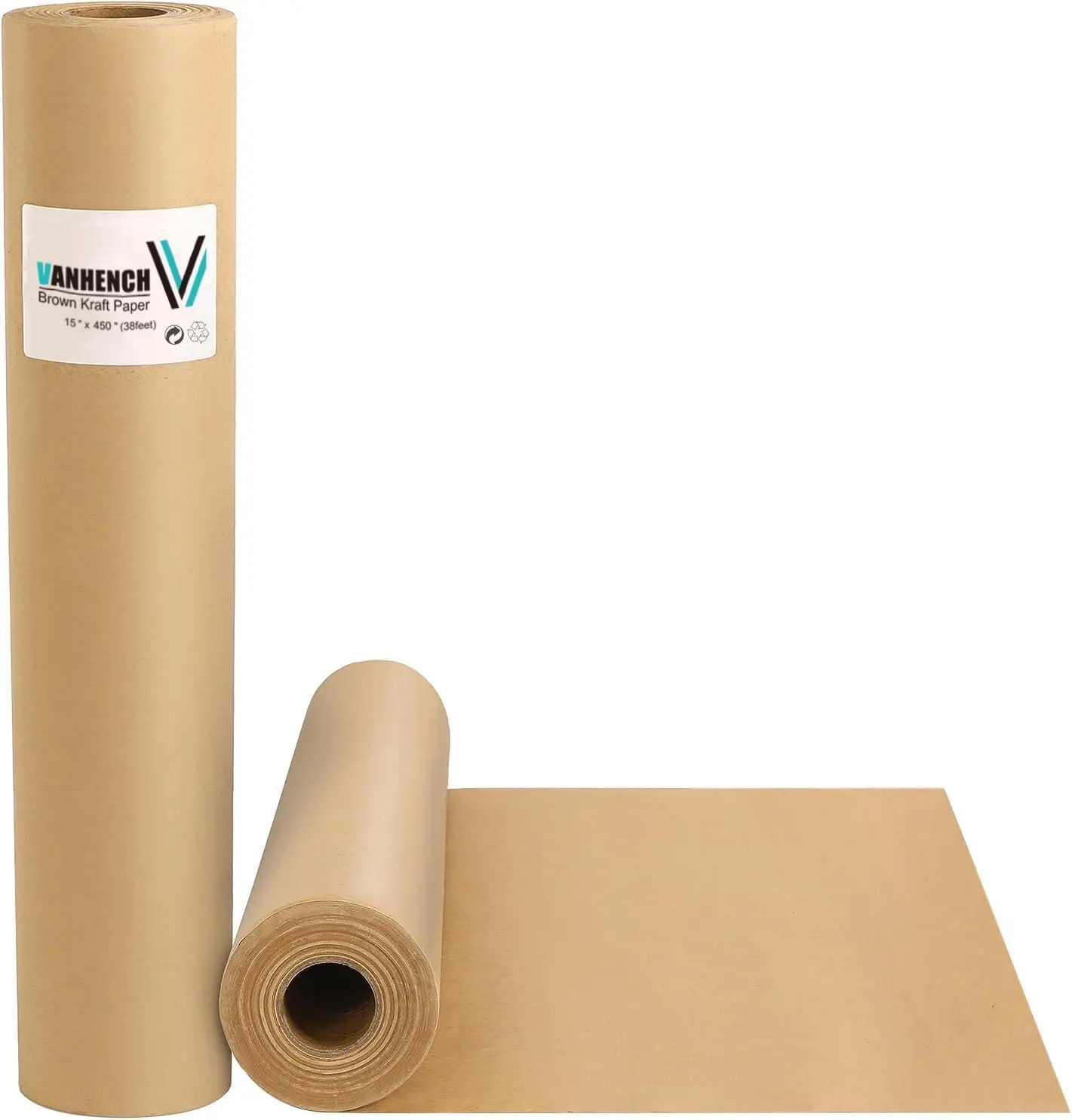 Brown Kraft Paper Roll 15"x450" for Moving Packing, Gift Wrap, Craft Art Supplies
Brown Kraft Paper Roll 15"x450" for Moving Packing, Gift Wrap, Craft Art Supplies