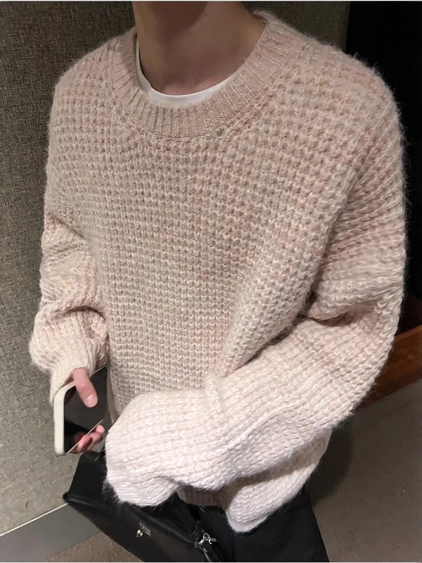 Мужской повседневный свитер свободного кроя с круглым вырезом, вязаный, в полоску, комфортный, для осени и зимы
Мужской повседневный свитер свободного кроя с круглым вырезом, вязаный, в полоску, комфортный, для осени и зимы