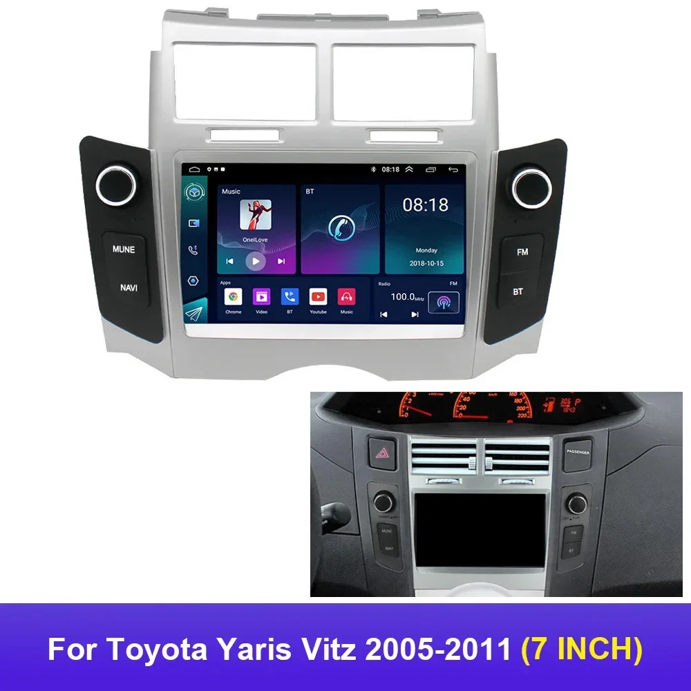 7-дюймовый адаптер для автомобильной рамы для Toyota Yaris Vitz 2005-2011 Android
7-дюймовый адаптер для автомобильной рамы для Toyota Yaris Vitz 2005-2011 Android