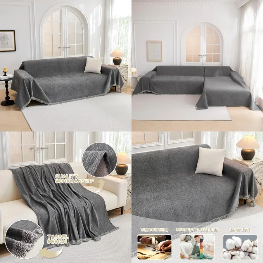 Couch Cover Sofa Covers Couch Covers for 3 Cushion Couch Sofa Pet Friendly, L Shaped Sectional Couch Cover Non Slip Dogs Furnit
Couch Cover Sofa Covers Couch Covers for 3 Cushion Couch Sofa Pet Friendly, L Shaped Sectional Couch Cover Non Slip Dogs Furnit