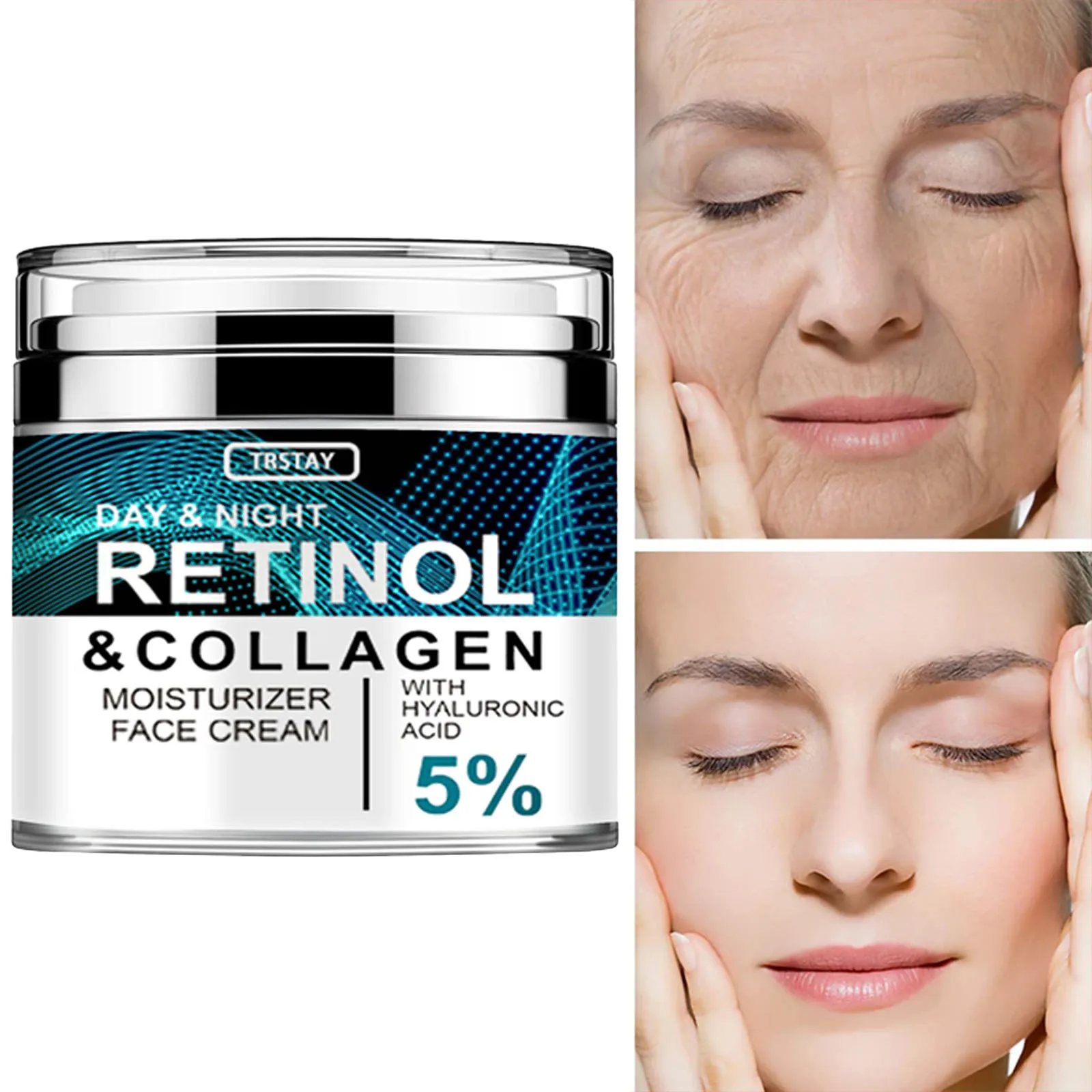 Day & Night Retinol Collagen Face Cream, Gentle Daily Moisturizer With Hyaluronic Acid
Day & Night Retinol Collagen Face Cream, Gentle Daily Moisturizer With Hyaluronic Acid
