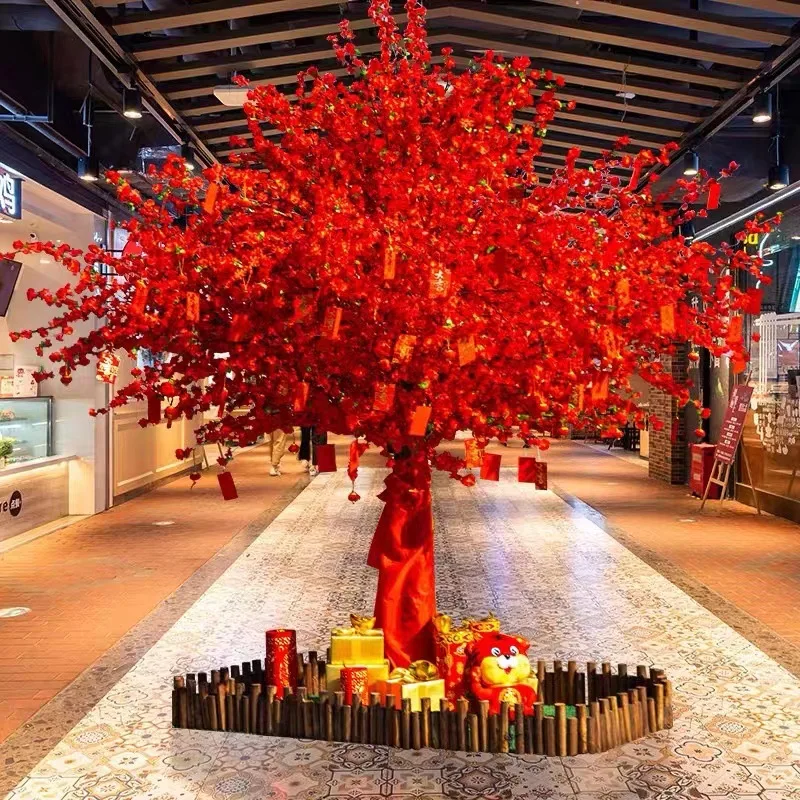 Simulation peach tree wedding decoration shopping mall garden New Year large wishing red envelope blessing tree plum blossom
Simulation peach tree wedding decoration shopping mall garden New Year large wishing red envelope blessing tree plum blossom