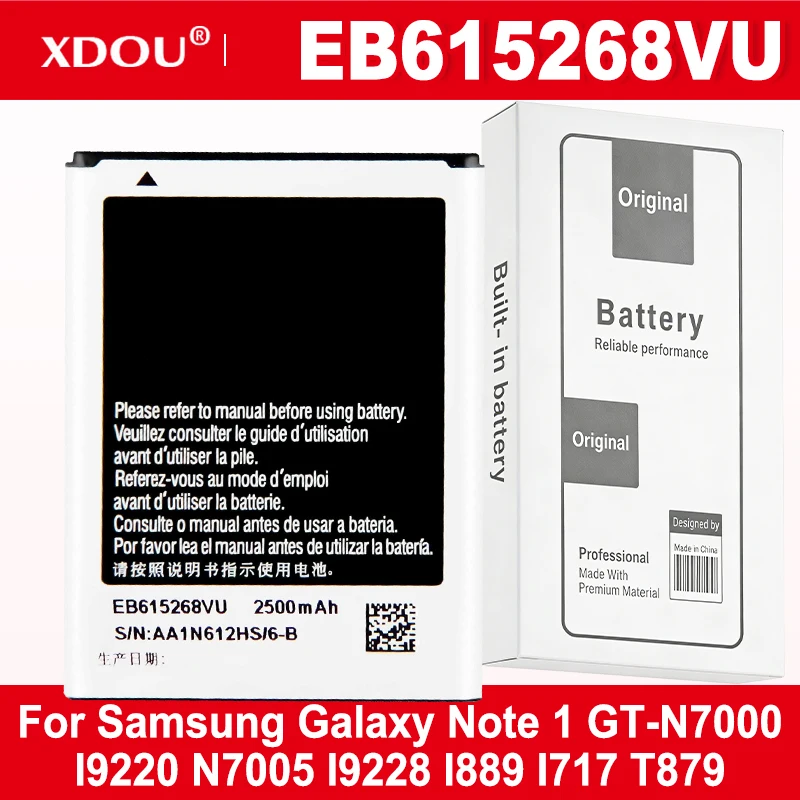 Brand New EB615268VU 2500mAh Battery For Samsung Galaxy Note 1 GT-N7000 I9220 N7005 I9228 I889 I717 T879 Mobile Phone
Brand New EB615268VU 2500mAh Battery For Samsung Galaxy Note 1 GT-N7000 I9220 N7005 I9228 I889 I717 T879 Mobile Phone