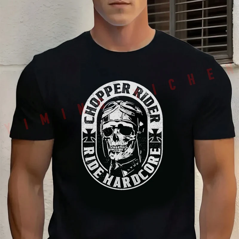 Chopper Rider Ride Hardcore Vintage Motorcycle T-Shirt Men‘s Cotton Summer Short-sleeved Casual Streetwear Tops Tee
Chopper Rider Ride Hardcore Vintage Motorcycle T-Shirt Men‘s Cotton Summer Short-sleeved Casual Streetwear Tops Tee