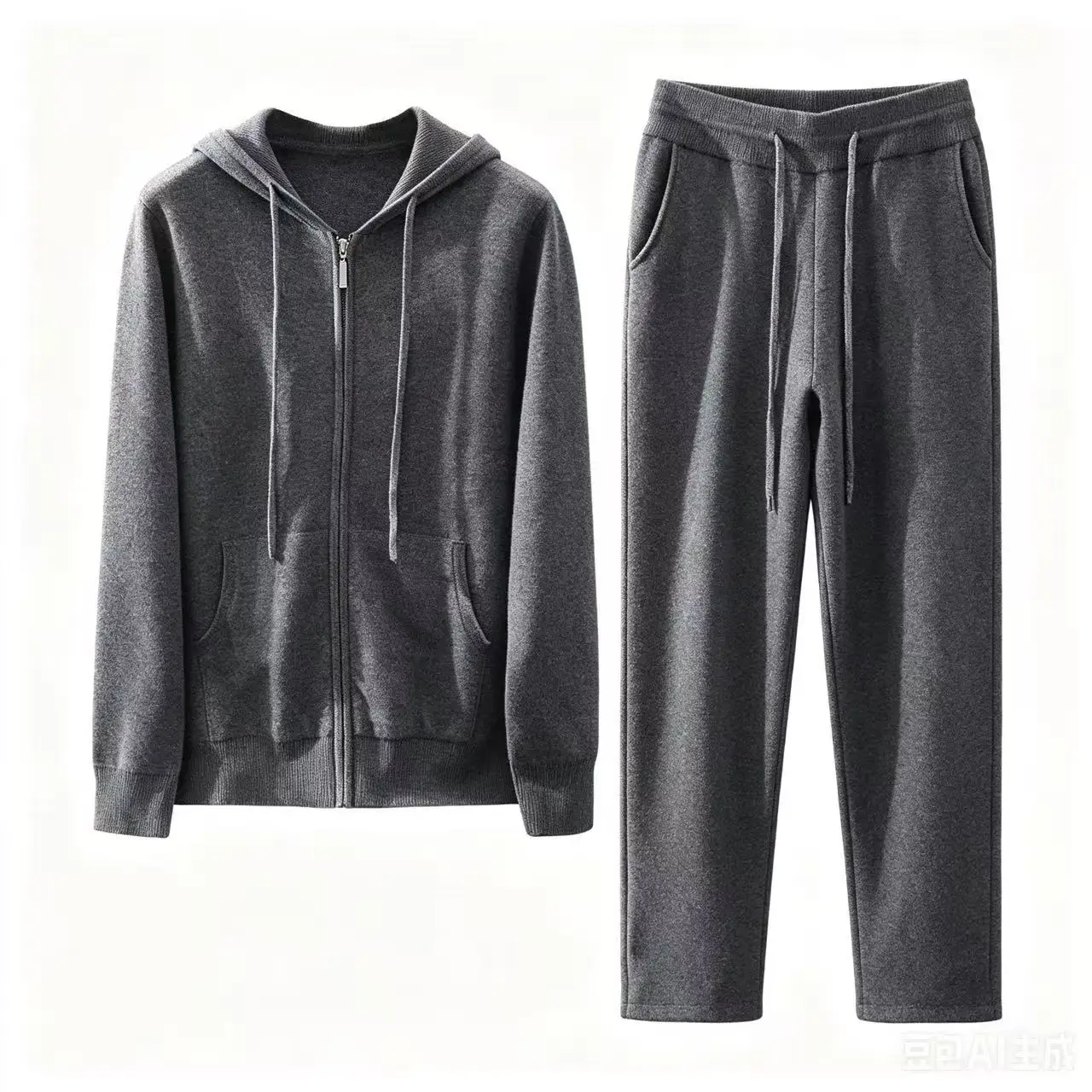 High quality 100% cashmere men's suit hooded collar zipper cardigan jacket casual loose knitted pants pocket two-piece set thick
High quality 100% cashmere men's suit hooded collar zipper cardigan jacket casual loose knitted pants pocket two-piece set thick