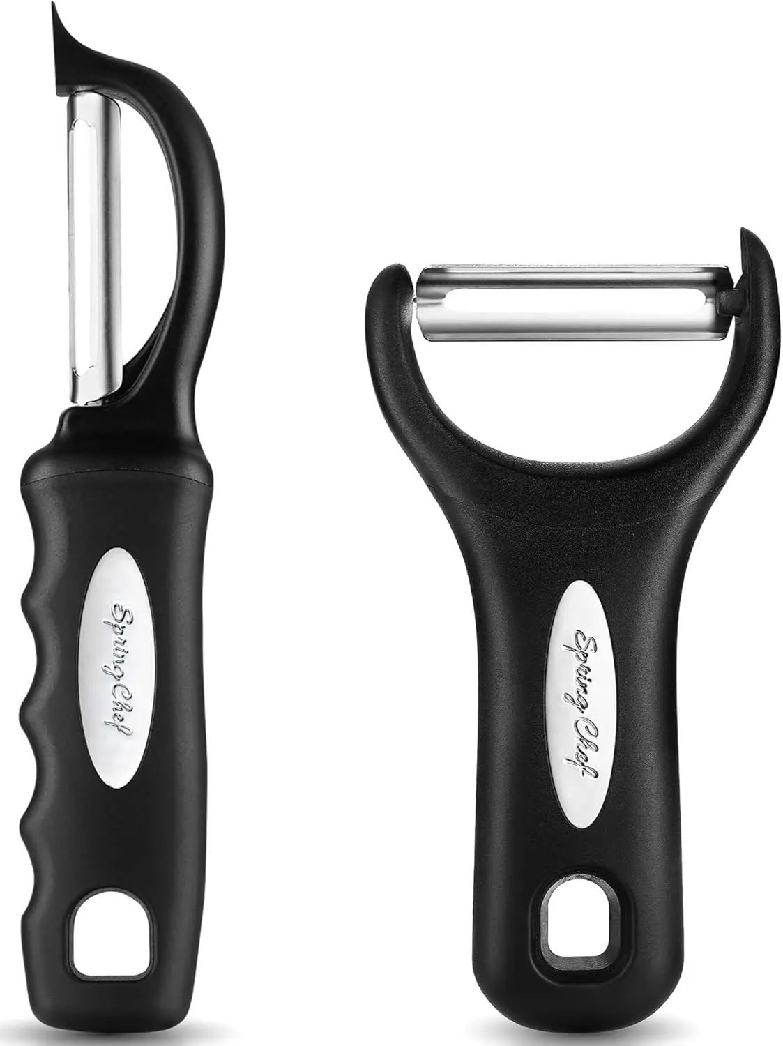 Swivel Vegetable Peeler & Y Peeler Set, Ultra Sharp Stainless Steel, Soft Grip, Dishwasher Safe, Black
Swivel Vegetable Peeler & Y Peeler Set, Ultra Sharp Stainless Steel, Soft Grip, Dishwasher Safe, Black