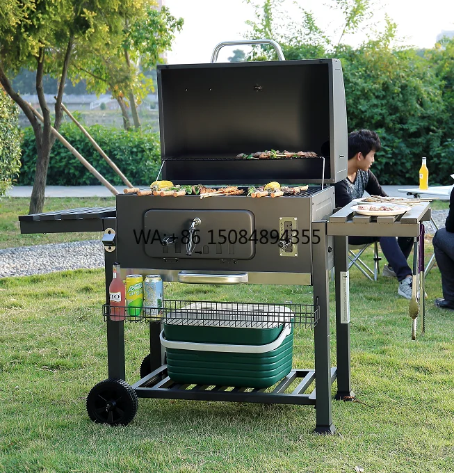 High Quality Heavy Duty New Trolley Barbecue Charcoal BBQ Grill Smoker Grill With Side Table Wheels
High Quality Heavy Duty New Trolley Barbecue Charcoal BBQ Grill Smoker Grill With Side Table Wheels
