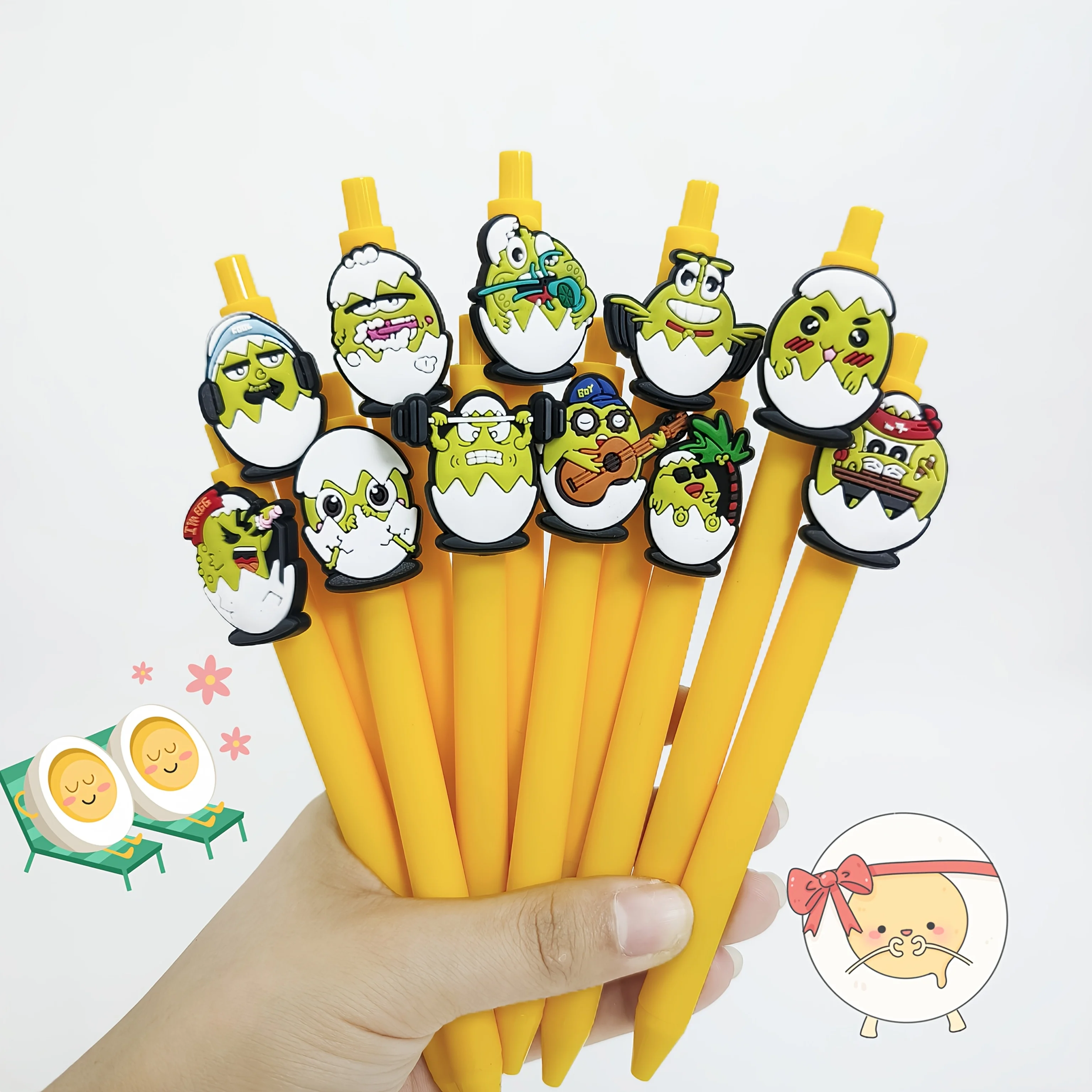 10Pcs funny chick patch ballpoint pen PVC soft rubber patch pen, student signature writing gift pen, random style
10Pcs funny chick patch ballpoint pen PVC soft rubber patch pen, student signature writing gift pen, random style
