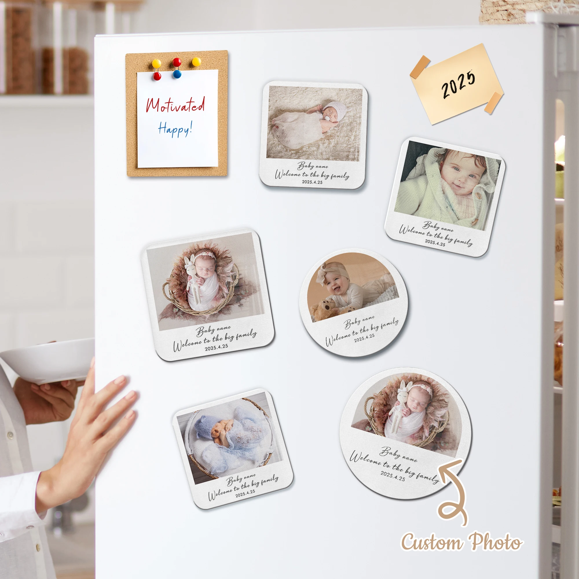 Personalized Record Baby Photo Refrigerator Magnet Custom Gift Family Kitchen Restaurant Whiteboard Home Decoration
Personalized Record Baby Photo Refrigerator Magnet Custom Gift Family Kitchen Restaurant Whiteboard Home Decoration