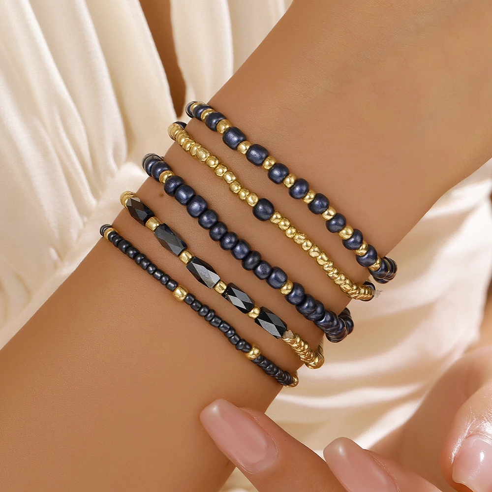 5Pcs/set Men's Braided Beaded Bracelets Handmade Multilayer Blue Crystal Bracelets Sets Fashion Prayer Jewelry
5Pcs/set Men's Braided Beaded Bracelets Handmade Multilayer Blue Crystal Bracelets Sets Fashion Prayer Jewelry