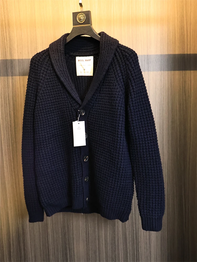 Зимний мужской свободный вязаный шерстяной свитер, модный, уютный, с большим воротником, 00% шерсть, Thi Weave, молодежный однотонный модный городской свитер 
Зимний мужской свободный вязаный шерстяной свитер, модный, уютный, с большим воротником, 00% шерсть, Thi Weave, молодежный однотонный модный городской свитер