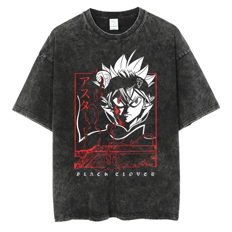 Men Washed Vintage Black T Shirt Anime Graphic Print T-Shirt Summer Short Sleeve Tshirt Hip Hop Streetwear Tee Top
Men Washed Vintage Black T Shirt Anime Graphic Print T-Shirt Summer Short Sleeve Tshirt Hip Hop Streetwear Tee Top