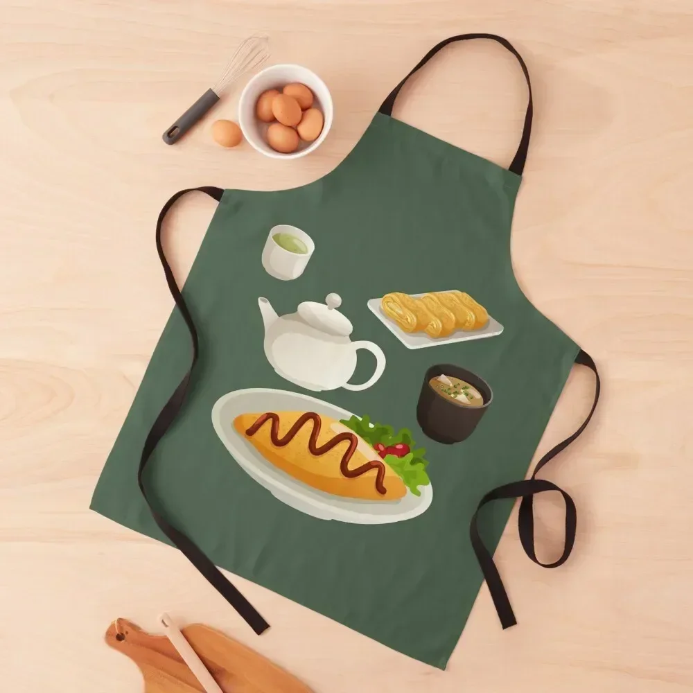 Japanese Omurice Rice Omelet with Miso Soup,Tamagoyaki and Sencha Apron painting Household Items Useful Apron
Japanese Omurice Rice Omelet with Miso Soup,Tamagoyaki and Sencha Apron painting Household Items Useful Apron