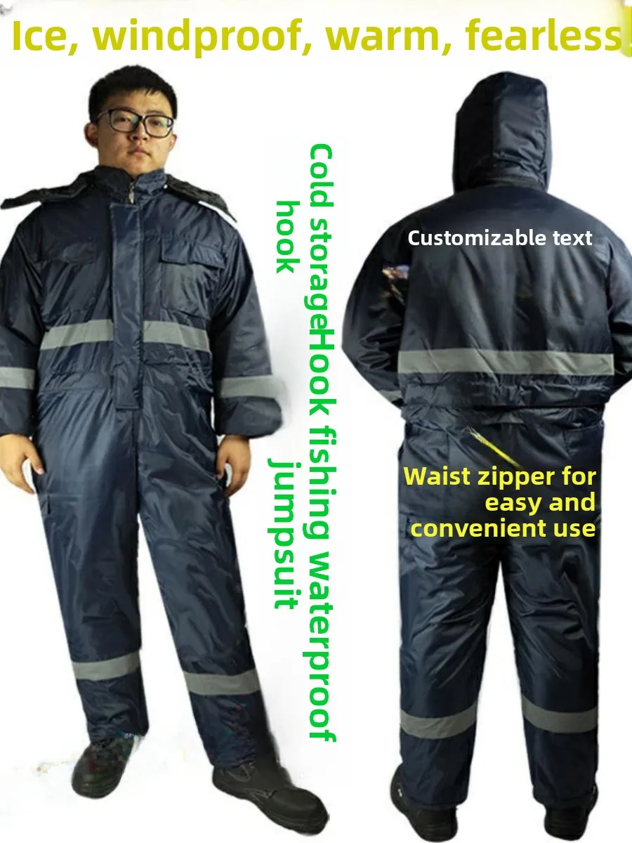 Waterproof Cotton Workwear Suit Thiened Winter orm for Fiermen One-Piece Thermal Clothing Removable Hat Work Suit
Waterproof Cotton Workwear Suit Thiened Winter orm for Fiermen One-Piece Thermal Clothing Removable Hat Work Suit