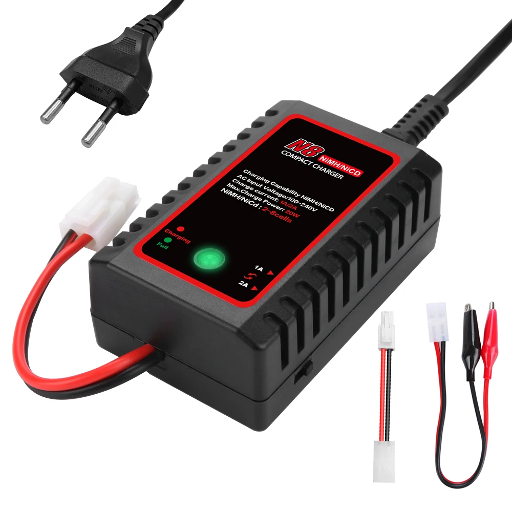Зарядное устройство HTRC N8 NiMH/NiCd 110-240В 2А 20Вт AC, компактное зарядное устройство для аккумуляторов RC-моделей 2S-8S с 5 режимами зарядки
Зарядное устройство HTRC N8 NiMH/NiCd 110-240В 2А 20Вт AC, компактное зарядное устройство для аккумуляторов RC-моделей 2S-8S с 5 режимами зарядки
