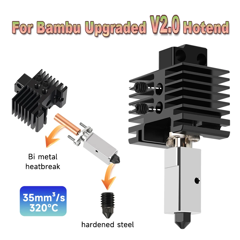 Для Bambu Upgraded V2.0 Hotend Lab X1 Carbon X1-Carbon Combo P1P J-образная печатающая головка с медным нагревательным блоком 3D-принтер
Для Bambu Upgraded V2.0 Hotend Lab X1 Carbon X1-Carbon Combo P1P J-образная печатающая головка с медным нагревательным блоком 3D-принтер