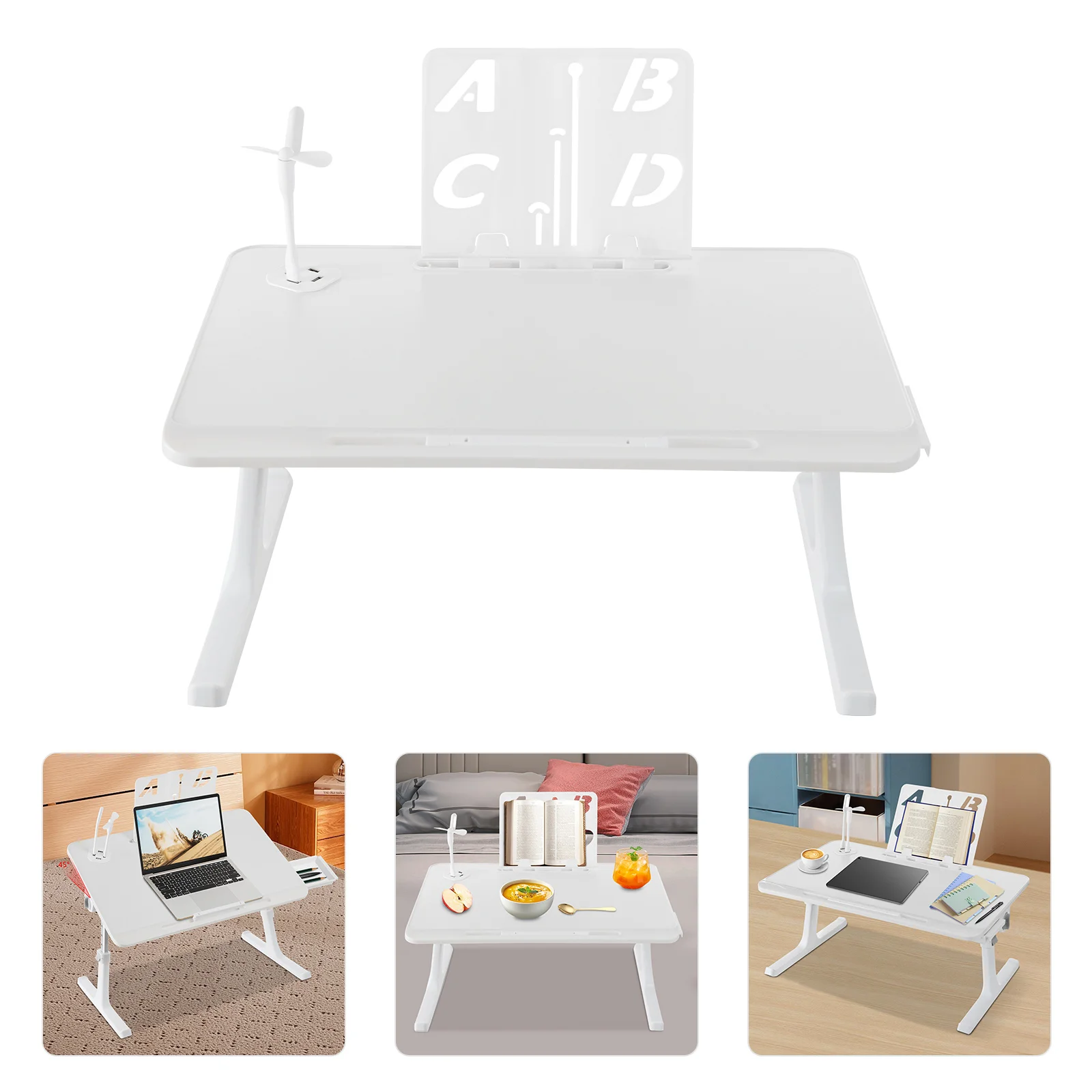 Adjustable Laptop Bed Desk with LED Light & Fan - Foldable Lap Tray Table for Home Office & Students
Adjustable Laptop Bed Desk with LED Light & Fan - Foldable Lap Tray Table for Home Office & Students