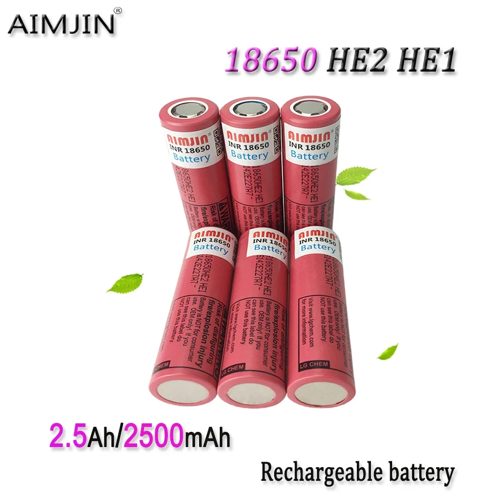 3.6V 2500mAh 18650 HE2 HE1 Rechargeable Li-ion Battery For Us 18650 Toys, Tools, Flashlight Battery Etc
3.6V 2500mAh 18650 HE2 HE1 Rechargeable Li-ion Battery For Us 18650 Toys, Tools, Flashlight Battery Etc